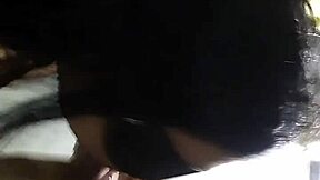 Blindfolded teen in scene