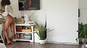 Fucked My Young Pussy and Squirted During Movie Time