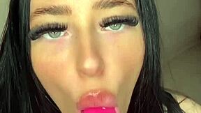 British slut plays with herself and toys 😈