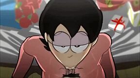 Mature women bent over, getting their big tits sucked while riding young monster cocks hard.