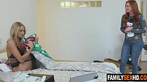 step-dad fucks step-daughter behind stepmom's back