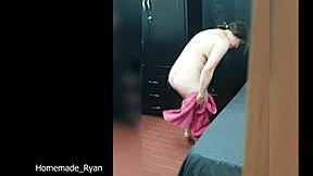 i spied on this latina bitch and she rode my big cock after blowjob creampie