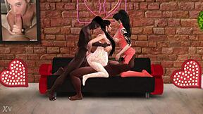 Pregnant milf Kate Ina and Chunga share big cocks in group