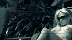 i found aubrey adams masturbating outdoors in the sun, then we fucked with her big tits bouncing