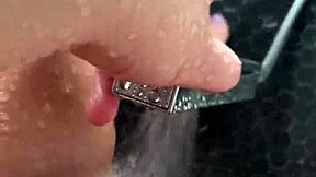 Hot aesthetic stepsis masturbates in sunny shower, teen 18+ amateur from Los Angeles