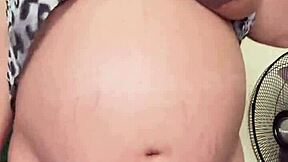 Horny Pregnant Maid Shows Big Boobs And Hairy Pussy Alone