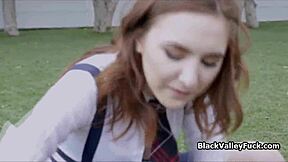 ebony coeds getting wild licking white bully’s pussy in hot 3some