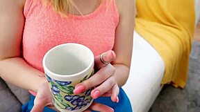 young babe helps step daddy out