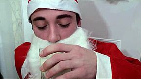 Enjoying a happy christmas celebration