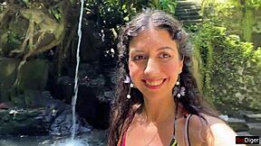 I got cum on my face in a public locker room. Then did a cumwalk by the waterfall.