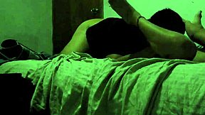 In bedroom, young latina puta pobre rides cowgirl with dirty talk and kisses