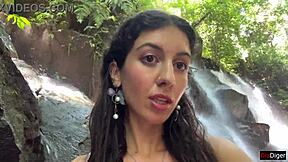 I got cum on my face in a public locker room. Then did a cumwalk by the waterfall.