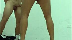 did the cleaning guy get seduced by the nurse and fuck her hard with condom in the office hallways?