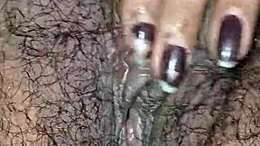 Desi Babe Shows Off Hairy Tight Pussy in Close-Up