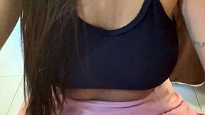 wife enjoys a night at the hotel with a friend, filming their intimate moments together