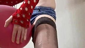 Damn! Sexy Balloons Mistress Elza Kom Dominates with Panty Sniffing Action!