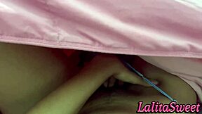 I got excited with my sister's boyfriend next to me and came waiting for him to fuck me