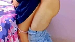 Intriguing contrast: virgin ass given after begging on vacation