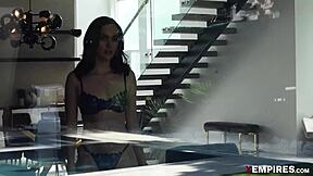 Freya parker deepthroats petite redhead in empty house fuck