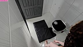 Tattooed babe screams and gives ass after shower 😈