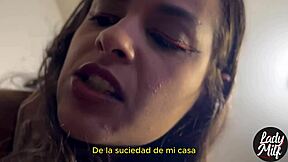 Skinny Brunette's Solo Femdom Tease