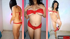 lauxnow striptease teasing with perfect tits dancing in heels