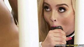 black team gangs up on petite teen for intense session