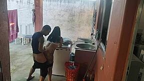 wife leaves, maid craves erect cock