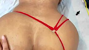 Ebony Colombian Teen Bent Over For Stepfather's Anal Assfucking In Doggystyle Position