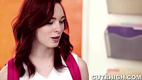 Wannabe prom queen punished hard in garage. Her petite frame takes it all!