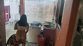 wife leaves, maid craves erect cock