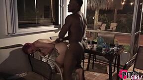 Petite Viper Vixen Gagged on Jamie Knox Big Black Cock