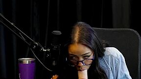 Alice Vasconcelos shows her blowjob skills and tasty pussy. She said she wouldn't be comfortable with spit, but look at her now!