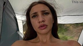 Intense Camping Blowjob With Ripped Clothes