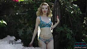Is Miranda Stripping Her Lingerie Outdoors?
