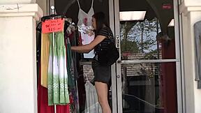 ariel rose sucks dick through a glory hole for voyeurs