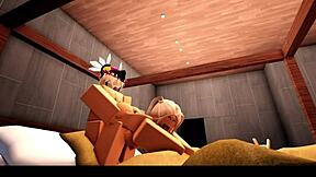 Blonde Cheerleader Brings Her Jock Boyfriend Back In Roblox