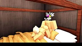 Blonde Cheerleader Brings Her Jock Boyfriend Back In Roblox