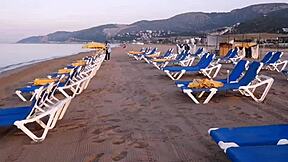 I'm this blonde spanish mother on vacation in barcelona with victor bloom at a party interview