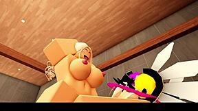 Blonde Cheerleader Brings Her Jock Boyfriend Back In Roblox