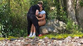 Unbelievable! Amateur Colombian couple films steamy action with stepbrother by the river!