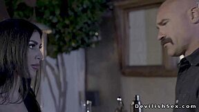 Hey, check out this bald husband banging his busty wife