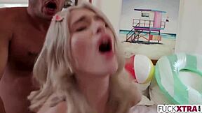 Cute teen temptress surprises with deepthroat and pussy licking skills in hardcore session