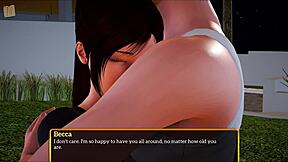 In My New Family, a Teen Redhead Plays a Game with Big Tits