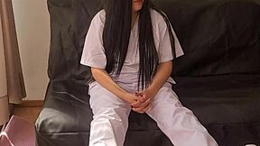 ouch, doctor, my ass hurts! will you reward me if i do this? hope your wife doesn’t see our video of you fucking me - real home clip