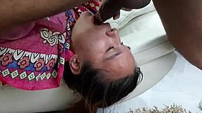 Delicious Blowjobs To Stepbrother's Rich Cock On Bed?