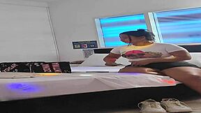 Mature whore cheats on husband with her young 18+ step-nephew for some wild rimjob action.