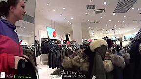 European teen masturbates publicly in mall for clothing