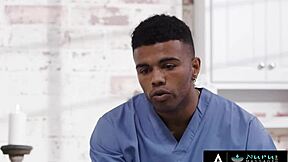 Nuru massage - new masseuse-in-training Kyler Quinn learns how to please her clients with riding