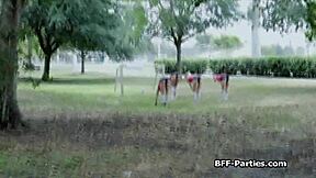 Wow, get blown by these sexy soccer babes in uniforms!